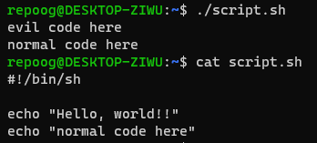 Security cat command