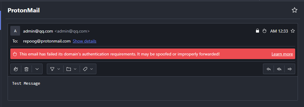 伪造Protonmail邮箱邮件